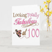 Fantastisch im Alter von 100 Jahren Karte (Gelbe Blume)