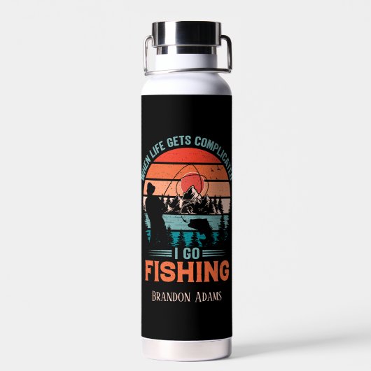 Fantastisch kompliziertes Leben Name Trinkflasche (Rückseite)