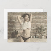 Fantastisch! Lingerie Model Fotografie Postkarte  (Vorne/Hinten)