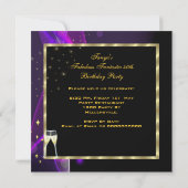 Fantastisch, modern und Lila Einladung (Rückseite)