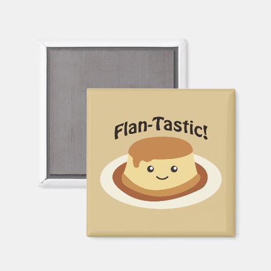 Fantastisch! Niedlicher Flan Magnet (Vorderseite/Rückseite)