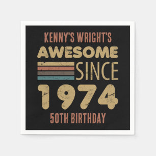 Fantastisch seit 1974 50. Geburtstag Serviette