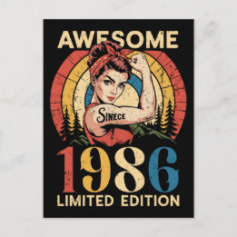 Fantastisch seit 1986 Retro 40. Geburtstag Frau Postkarte