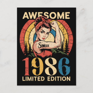 Fantastisch seit 1986 Retro 40. Geburtstag Frau  Postkarte
