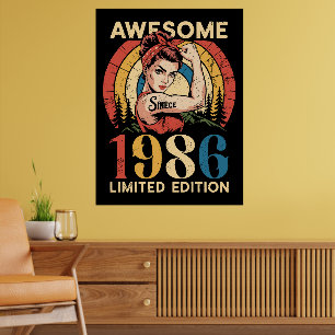 Fantastisch seit 1986 Vintage 40. Geburtstag der F Poster