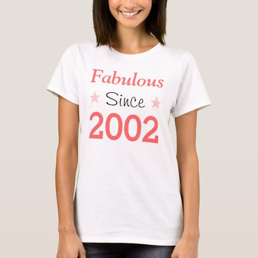 Fantastisch seit 2002 T-Shirt (Vorderseite)