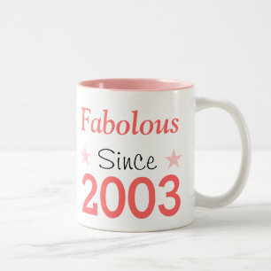 Fantastisch seit 2003 zweifarbige tasse