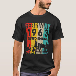 Fantastisch seit Februar 1963 59. Geburtstag Vinta T-Shirt