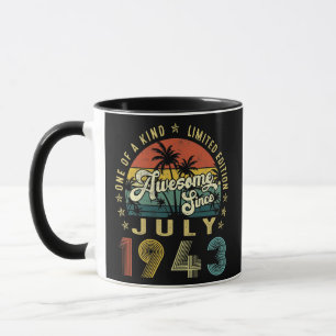 Fantastisch seit Juli 1943 Vintage 79. Geburtstag Tasse