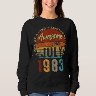 Fantastisch seit Juli 1983 Vintage 39. Geburtstag Sweatshirt