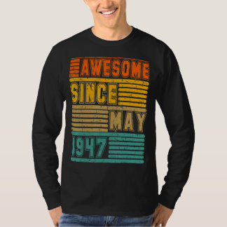 Fantastisch seit Mai 1947 Vintage 75. Männer und F T-Shirt