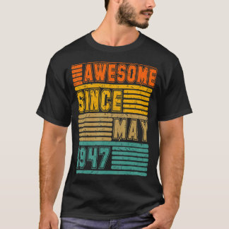 Fantastisch seit Mai 1947 Vintage 75. Männer und F T-Shirt