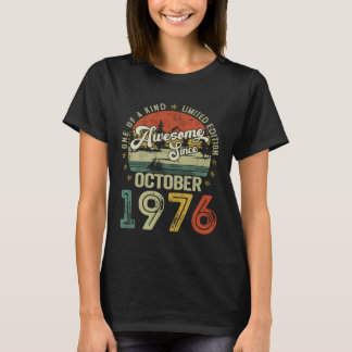 Fantastisch seit Oktober 1976 Vintage Retro 49. Ge T-Shirt