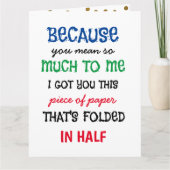 Fantastisch, weil du so viel für mich gemein habe karte (Vorderseite)