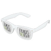 Fantastische 40 grüne Retro-Sonnenbrille Partybrille (Schrägansicht)