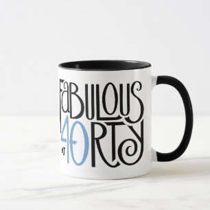 Fantastische 40 schwarz blaue Tasse