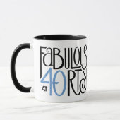 Fantastische 40 schwarz blaue Tasse (Links)