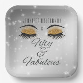 Fantastische 50 Black Gold Glam Eyes Paper Teller (Vorderseite)