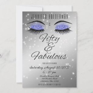 Fantastische 50 Black Periwinkle Glam Augen Einlad Einladung