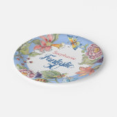 Fantastische 50 Blumenwasser 50. Geburtstag Pappteller (Schrägansicht)