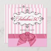 Fantastische 50 - Einladungen für Geburtstagsparty (Vorne/Hinten)
