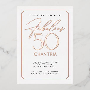 Fantastische 50 elegante 50. Geburtstagsfeier Einl Folieneinladung
