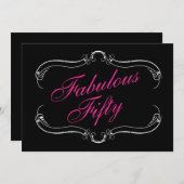 Fantastische 50. Geburtstagseinladung Einladung (Vorne/Hinten)