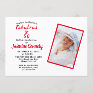 Fantastische 50 Geburtstagsfeier Einladung