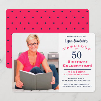 Fantastische 50 Geburtstagsfeier Einladung