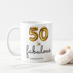 Fantastische 50. Geburtstagsfeier Pink Trendy Kaffeetasse