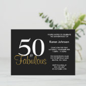 Fantastische 50. Geburtstagsparty Einladung (Stehend Vorderseite)