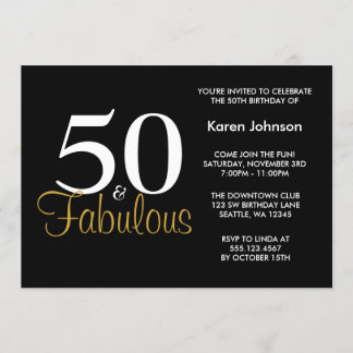 Fantastische 50. Geburtstagsparty Einladung
