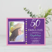 Fantastische 50. Geburtstagsparty Einladung (Stehend Vorderseite)