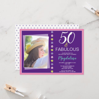 Fantastische 50. Geburtstagsparty Einladung