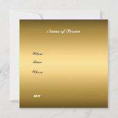 Fantastische 50 Geburtstagsparty Gold Einladung (Rückseite)