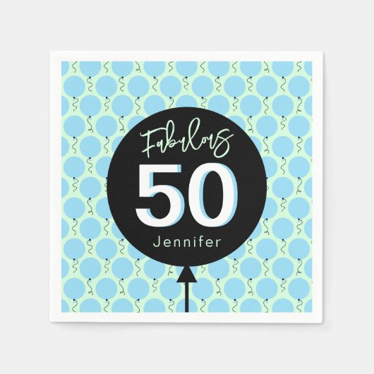 Fantastische 50 Geburtstagsparty Serviette (Vorderseite)