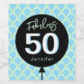 Fantastische 50 Geburtstagsparty Weinetikett (Einzelnes Label)