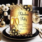 Fantastische 50 Glitzer Bronze Gold Black Champagn Einladung