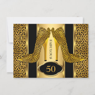Fantastische 50 Leopard Gold Gepard High Heels Par Einladung