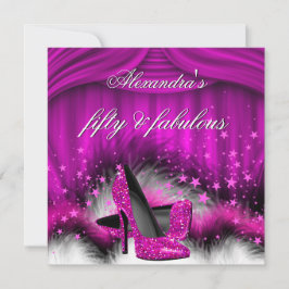 Fantastische 50 Pflaumen Pink High Heels Federn Ge Einladung