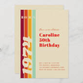 Fantastische 50 Retro Geburtstagsparty Einladung (Vorne/Hinten)