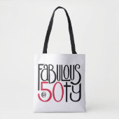 Fantastische 50 rote All-Over Tote Tasche (Vorderseite)