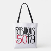Fantastische 50 rote All-Over Tote Tasche (Rückseite)