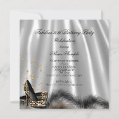 Fantastische 50 Schokolade Gold Silberne Heelse Ge Einladung (Rückseite)