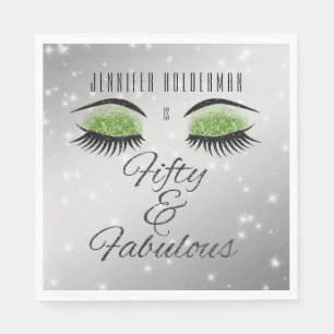 Fantastische 50 Schwarz-Grün-Augen-Mittagessen Nap Serviette