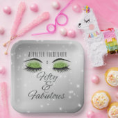 Fantastische 50 Schwarz-Grün-Augen-Teller Pappteller (Party)