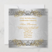 Fantastische 50 Silberschmetterling Geburtstagspar Einladung (Rückseite)