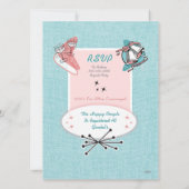 Fantastische 50er Jahre Vintage Wedding Einladung (Rückseite)