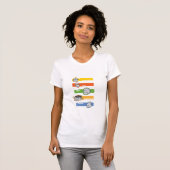 Fantastische 5 Flaggen T-Shirt (Vorne ganz)