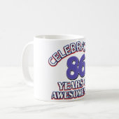 Fantastische 86 jährige Geschenke Kaffeetasse (Vorderseite Links)